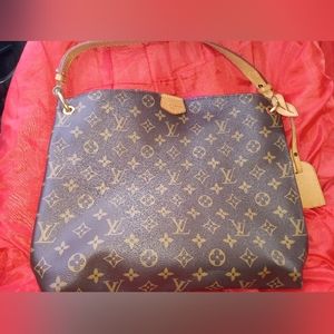 Louis Vuitton Graceful Hobo Bag MM Brown Canvas Monogram